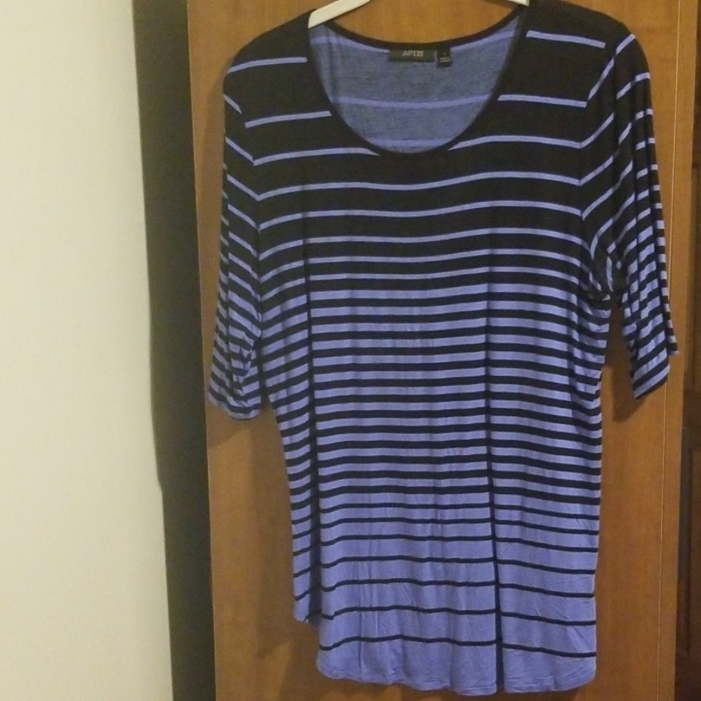 Apt. 9 blue and black strip top